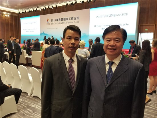 吴兆熊与中国首善曹德旺相聚厦门金砖会晤成