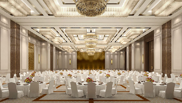 图为酒店大宴会厅效果图
