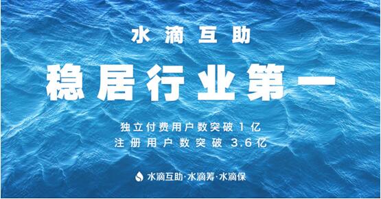 付费用户数过1亿,水滴筹,水滴互助母公司实现指数级增长的密码