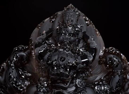 茶晶大威德金刚:开启佛造像水晶时代的标志性